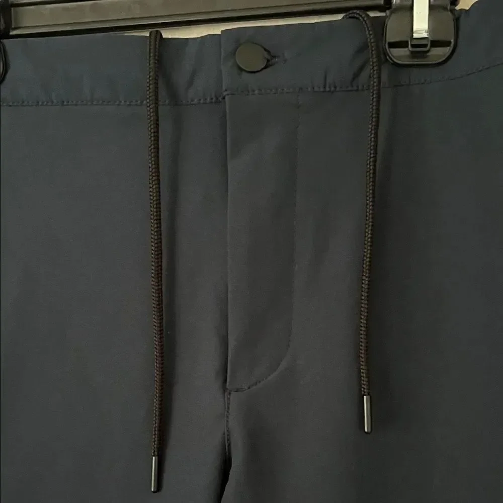 Banana Republic Men' Travel Slim Tapered Pants Drawstring Navy Blue - 32x30